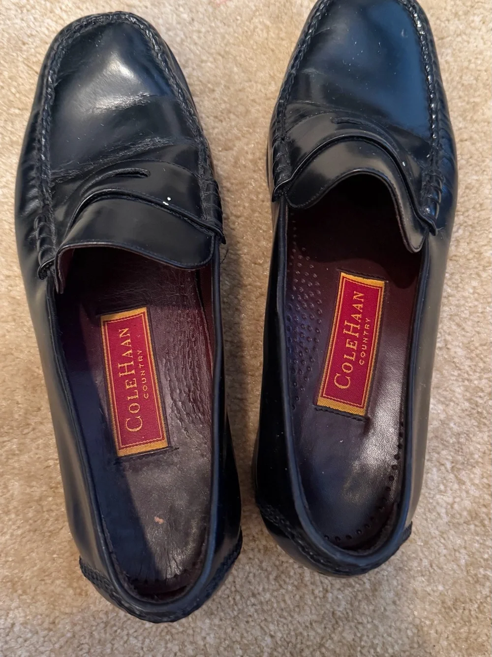 Cole Haan Black Leather Women’s Penny Loafers